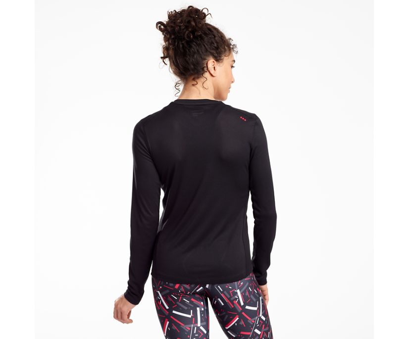 Saucony Stopwatch Long Sleeve Women's Shirts Black | Canada 294ILHS